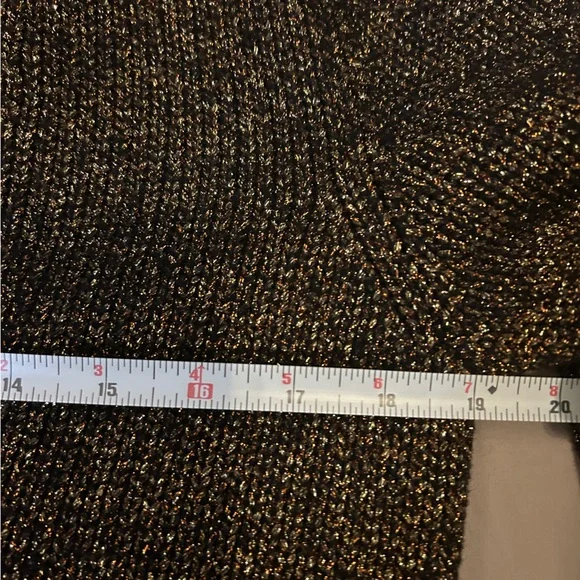 Jenni Kayne gold black sparkly sweater cardigan Size Small